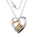 Black Hills 12K Gold on Sterling Silver Heart Pendant with Chain