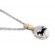 Black Hills Sterling and 12K Gold Horse Pendant with Chain