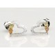 Small Black Hills 12K Gold on Silver Silver Heart Earrings