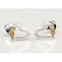 Small Black Hills 12K Gold on Silver Silver Heart Earrings