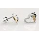 Small Black Hills 12K Gold on Silver Silver Heart Earrings