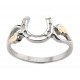 Black Hills 12K Gold on Sterling Silver Horseshoe Ring