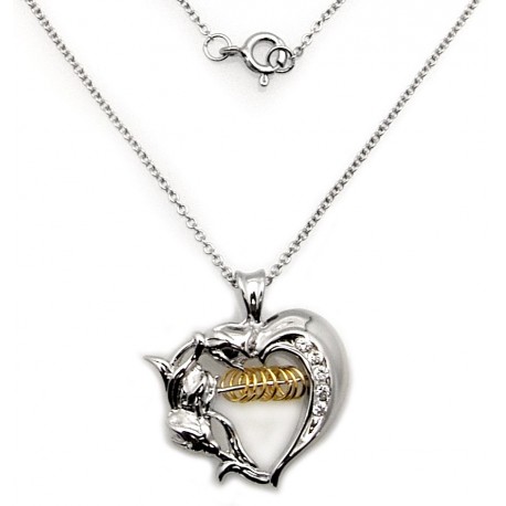 Black Hills Wish Rings Sterling Silver Heart Pendant