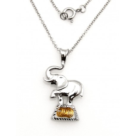 Black Hills Wish Rings Sterling Silver Elephant Pendant