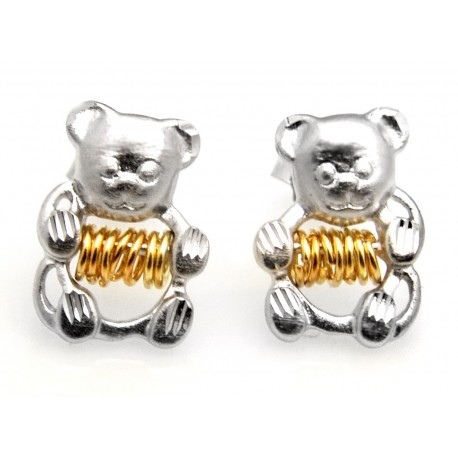 Black Hills Wish Rings Sterling Silver Bear Earrings