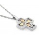 Black Hills Sterling and 12K Gold Cross Pendant with Chain 