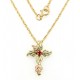 Black Hills 10K Gold Cross Pendant with Ruby 