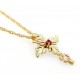 Black Hills 10K Gold Cross Pendant with Ruby 