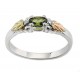 Black Hills 12K Gold on Sterling Silver Ring with Peridot