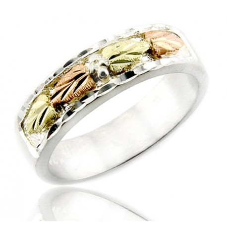 Black Hills Sterling & 12K Gold Wedding Ring - jewelry.farm