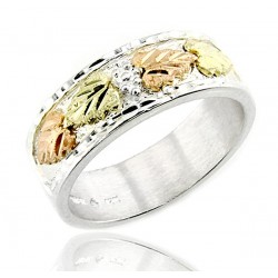 Black Hills Sterling and 12K Gold Wedding Ring 