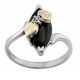 Black Hills Sterling Silver and 12K Gold Ring with Onyx