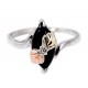 Black Hills Sterling Silver and 12K Gold Ring with Onyx