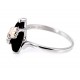 Black Hills Sterling Silver and 12K Gold Ring with Onyx