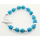 Southwestern Sterling Silver and Turquoise Toggle Bracelet