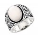 Southwestern Sterling Silver Ring with Mother of Pearl