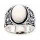 Southwestern Sterling Silver Ring with Mother of Pearl