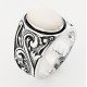 Southwestern Sterling Silver Ring with Mother of Pearl