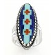 Southwestern Sterling Silver Inlaid Ring – Roderick Tenorio 