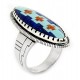 Southwestern Sterling Silver Inlaid Ring – Roderick Tenorio 