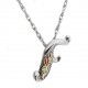 Black Hills 12K Gold on Sterling Silver F Letter Pendant - Initial Pendant
