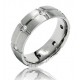 Titanium Wedding Band Ring with CZ 