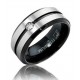 Black Titanium Wedding Band Ring 