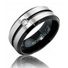 Black Titanium Wedding Band Ring 