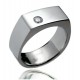 Stainless Steel Ring with CZ