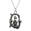 Sterling Silver Playing Cats Pendant with Chain