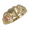 Black Hills 10K Gold Heart Ring with Diamond