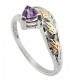 Black Hills 12K Gold on Sterling Silver Ring with Amethyst
