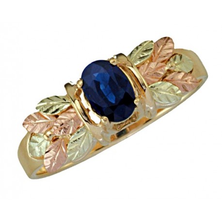 Black Hills 10K Gold Ring with Sapphire