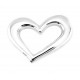 Sterling Silver Hollow Heart Pendant 