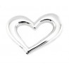 Sterling Silver Hollow Heart Pendant 