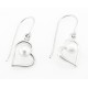 Sterling Silver Heart Earrings with Pearl