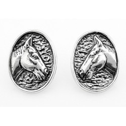 Southwestern Sterling Silver Earrings with Horse Head