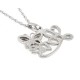 Black Hills Gold on Sterling Silver Love Sign Pendant with Butterfly 