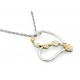 Black Hills Sterling and 12K Gold Heart Pendant with Chain 