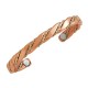 Sergio Lub Magnetic Copper Cuff Bracelet - Magnetic Caduceus