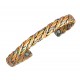 Sergio Lub Magnetic Copper Cuff Bracelet - Magnetic American Quilt