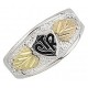 Black Hills Gold on Sterling Silver Mens CTR Ring 