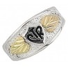 Black Hills Gold on Sterling Silver Mens CTR Ring 