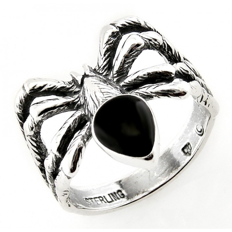 Vintage Sterling Silver Spider Ring Large Spider Ring Size 6.5 Weight 8.1  Grams 925 Rings Mens Silver Rings Vintage Silver Rings Goth Ring