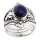 Southwestern Sterling Silver Ring Set with Lapis