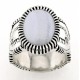 Southwestern Sterling Silver Ring with Blue Lace Agate