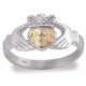 Black Hills Gold on Sterling Silver Claddagh Ring