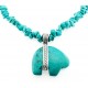 Sterling Silver and Turquoise Necklace w Bear Pendant