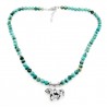 Turquoise Necklace with Sterling Silver Horse Pendant
