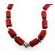 Southwestern Coral Necklace with Sterling Silver